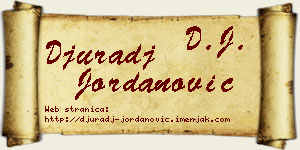 Đurađ Jordanović vizit kartica